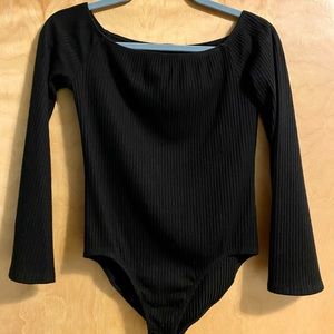 Off shoulder unitard